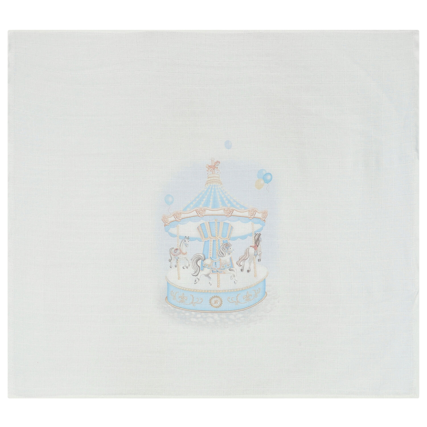 Baby Boys White & Blue Muslin Swaddles (3-Pack), 2, hi-res